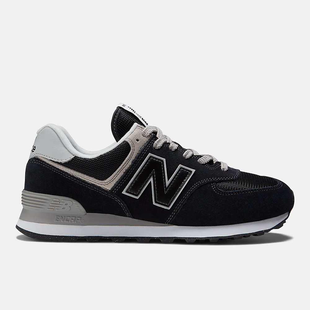 New Balance 574 Core Shoes Black with White